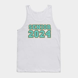 Retro tipography Senior 2024 Sport Old Graduation Tank Top